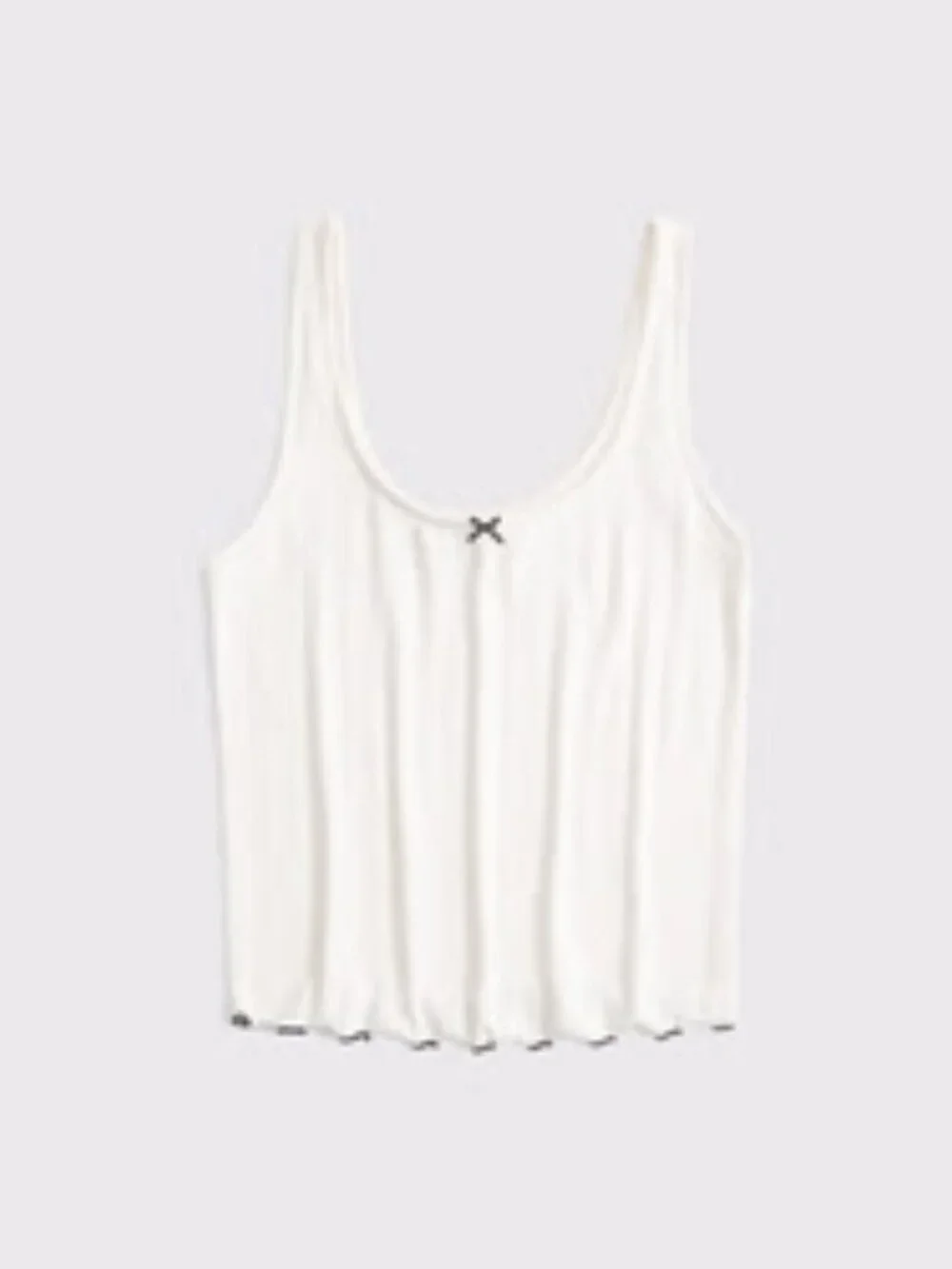 Abercrombie & Fitch Pointelle Sleep Cami in Cream, Large